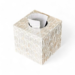 Caja de Pañuelos Hecha a Mano con Incrustaciones de Nácar, Soporte Decorativo para una Decoración del Hogar Elegante - Product Image 2