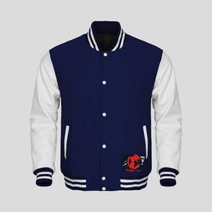 ผู้ผลิตเสื้อผ้า ขายส่งแจ็คเก็ตวาร์ซิตี้แขนหนัง แจ็คเก็ตเลตเตอร์แมนบอมเบอร์สุดเทรนดี้สำหรับเด็กผู้ชาย - Product Image 1