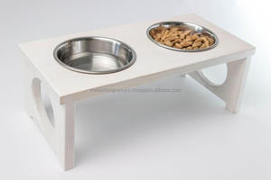 Mangeoire rectangulaire surélevée pour animaux de compagnie Bol de nourriture pour chiens et chats surélevé en bois Bols en acier surélevés pour animaux de compagnie diner pour l'eau et la nourriture - Product Image 5