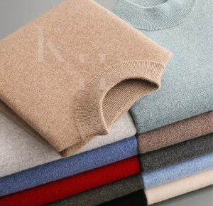 Suéter de punto de manga larga con estilo para hombre, mezcla de lana suave, logotipo frontal, moda Otoño Invierno, cómodo y transpirable - Product Image 6