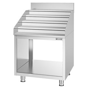 Unidad Base para Cócteles - Estación de Bar con Estante para Botellas - Acero Inoxidable - 600x600 mm - 4 Estantes - Product Image 6