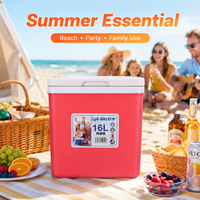 Glacière portable de camping 16L, boîte de rangement pour aliments et boissons en plein air, glacière pour pique-nique