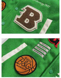 Vintage Sleeve Varsity <b>Jacket</b> <b>Men</b> Custom Logo Canvas Regular <b>Baseball</b> Letterman <b>Jackets</b> Waterproof Breathable Thick Winter - Product Image 6