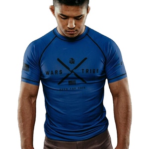 Ensembles de rashguards à manches longues personnalisés pour enfants, en Spandex/Nylon extensible et respirant, avec short de MMA/BJJ et votre propre logo - Product Image 4