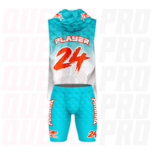 Uniformes de football américain à drapeau personnalisés à compression à capuche 7v7, vêtements de sport, fabricant d'équipe, nom, logo et numéro entièrement personnalisés, uniformes 7on7 - Product Image 3