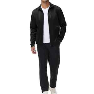 Vendeurs de survêtements personnalisés à col montant Pantalons de jogging Survêtements avec fermeture éclair pour hommes - Product Image 4