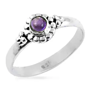 แหวนเงินแท้ 925 ประดับพลอยอเมทิสต์ สำหรับผู้หญิง เครื่องประดับอัญมณีสุดหรู - Product Image 3