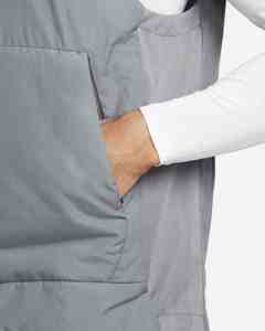 Gilet matelassé décontracté pour homme, imperméable, sans manches, col montant, fermeture éclair, vêtement d'extérieur chaud d'hiver avec 3 poches, personnalisable - Product Image 2