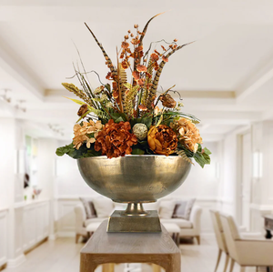 AK ถังน้ำแข็งโลหะทรงกลมทำจากทองเหลืองคุณภาพสูงสีทองแบบโบราณสำหรับตกแต่งบาร์/งานเลี้ยง - Product Image 2