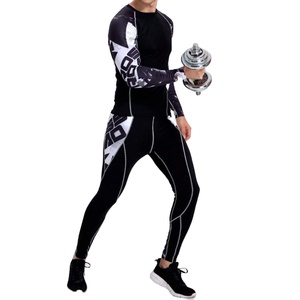 Survêtement de compression personnalisé avec logo, en nylon et polyester respirant, extensible, pour la gym – Fabricant et fournisseur OEM - Product Image 1