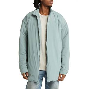 Veste à boutons en velours côtelé à manches longues pour hommes, manteau d'hiver décontracté de style letterman avec poche en tissu - Product Image 1