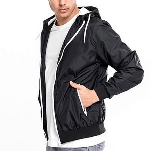 Design classique coupe-vent léger veste de pluie printemps été extérieur vent coureur tissu doux imprimé motif mince coupe-vent - Product Image 3