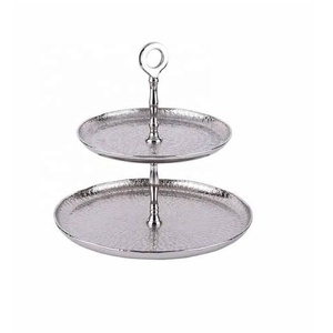High Quality 2-Tier Stainless Steel Cake <b>Stand</b> Metal Cake <b>Stand</b> <b>Stands</b> Cake Tools From India Dessert <b>Display</b> Cupcake <b>Stands</b> - Product Image 3