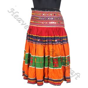 Vintage Indian Women Fashionable Skirt Cotton Handmade Ghaghra Embroidered Banjara Waist Skater - Product Image 4