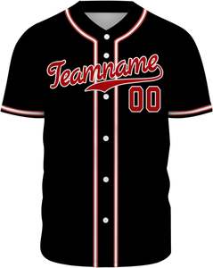 Maillot de baseball en polyester respirant personnalisé pour hommes, uniforme de softball OEM ODM avec logo pour les équipes scolaires, chemise de teamwear - Product Image 2