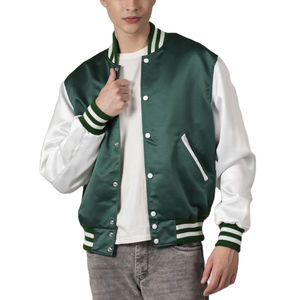 Chaquetas de satén personalizadas para hombre Chaqueta de equipo deportivo de satén de béisbol Tasa de venta total 2025 Chaqueta de satén - Product Image 1