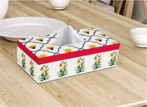 Hermosa caja de pañuelos impresa de madera hecha a mano clásica para uso en la mesa hogar cocina restaurantes oficinas - Product Image 3