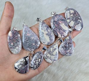 Collier en porcelaine naturelle jaspe multi-formes serti de lunette en argent sterling 925 plaqué acier sans pendentif en acier collier fait main à la mode - Product Image 5