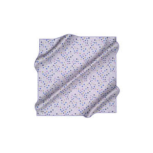 Lilac Digital Print Geometric Silk Scarf-Vintage Luxury Twill - Product Image 1
