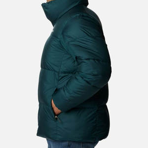 Veste d'hiver matelassée en coton pour homme, style urbain, avec capuche amovible, col montant, chaude et épaisse, design bulle, logo frontal - Product Image 3