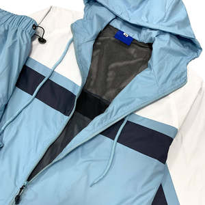 Conjuntos cortavientos estampados con capucha para caballeros más vendidos en tela de algodón 100% Precio al por mayor informal para exteriores - Product Image 3