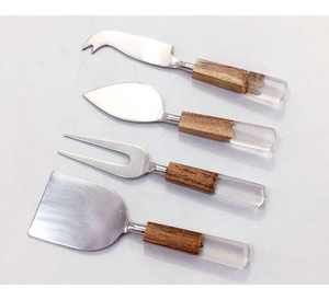 Nouveau design coupe-beurre 4 pièces ensemble d'outils à fromage en acier inoxydable et manche en résine couteau à fromage ensemble de couteaux de cuisine - Product Image 5