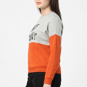 Nuevo diseño Otoño Invierno liso mujer sudaderas suelta pulóver mujeres cuello redondo sudaderas - Product Image 6