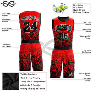 Ensemble de maillots de basket-ball personnalisés unisexes, à séchage rapide, imprimés par sublimation, design personnalisable, uniforme, Bsci, vêtements de sport en gros - Product Image 6