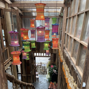 โคมไฟจี้ไม้ไผ่-งานฝีมือไฟสำหรับตกแต่ง - Product Image 3