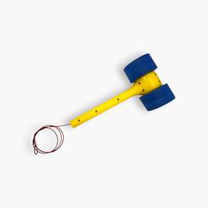 Martillo de Juego de Doble Cabeza Plana Azul, de Espuma de Alta Densidad, con Cable de 35 Pulgadas, Unisex, para 2-4 Jugadores - Product Image 1