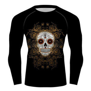 Camiseta de Compresión de Manga Larga para Hombre, Camiseta Deportiva con Estampado por Sublimación para MMA, BJJ, Surf, Gimnasio y Entrenamiento - Product Image 1