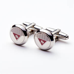 Cá Nhân cổ điển Thép không gỉ kinh doanh Khuy măng sét tùy chỉnh nút Cuff - Product Image 1