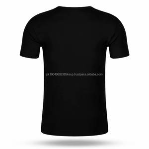 T-shirt vierge uni avec logo OEM 100% coton de haute qualité pour hommes - Product Image 4