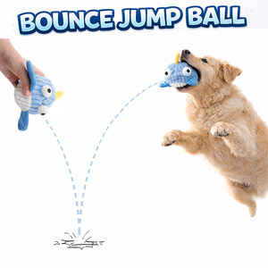 ของเล่นสุนัขแบบอินเทอร์แอคทีฟ ตุ๊กตา<span class=keywords><strong>ปลา</strong></span>แบบเด้งดึ๋ง มีเสียงกรอบแกรบและเสียงบีบ ของเล่นสำหรับสุนัข OEM รับผลิตตามแบบ - Product Image 2