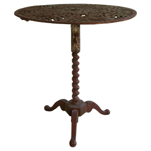 Table d'appoint élégante en fer noir avec plateau rond en pierre, table d'appoint robuste et élégante pour salon, patio, balcon, prix abordable - Product Image 3