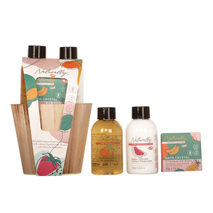 Set da Viaggio per la Cura della Pelle in Legno Naturale con Barattolo da Bagno Essenziale - Product Image 1