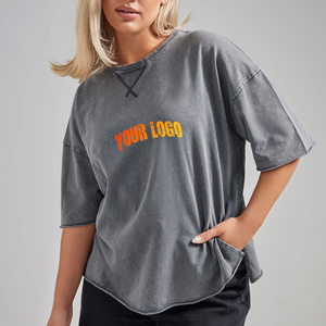 เสื้อยืดผู้หญิงพรีเมียมแบบรัดรูป ยืดได้ เสื้อยืดผู้หญิงคลาสสิก ผ้าฝ้ายนุ่ม ใส่ได้ทุกวัน เสื้อยืดผู้หญิงสไตล์สตรีทแวร์ลายกราฟิก ทรงโอเวอร์ไซส์ - Product Image 1