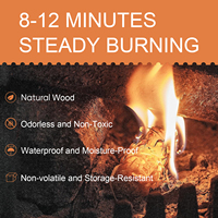 Allume-feu écologique en laine de bois Fatwood Fzmatch, résistant à la chaleur, pour barbecue au charbon de bois, facile à utiliser en extérieur