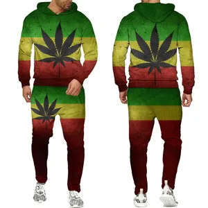 OEM Eco-Friendly Fleece Winter Men's Tracksuit Sweatsuit Hoodie Patchwork Pant Stacked <b>Joggers</b> Flared <b>Jogger</b> <b>Polyester</b>/Cotton - Product Image 3