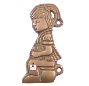 Plaque de porte en métal rétro moderne imprimée sur mesure en laiton pour toilettes style plaqué gravé - Product Image 4