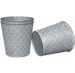 Macetas de metal de hierro con recubrimiento en polvo blanco Exportador al por mayor Macetas decorativas de metal personalizadas - Product Image 6