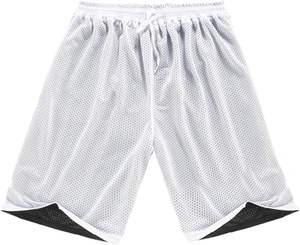 Short de basket-ball de fitness en nylon personnalisé pour hommes, double couche à séchage rapide, poche en maille avec logo, motif uni, sueur de taille XS - Product Image 5