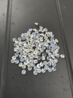 Opale bleue naturelle de haute qualité, taille brillant ronde, pierre précieuse lâche avec jeu de couleurs pour la fabrication de bijoux