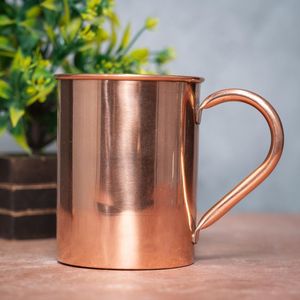 Mug en cuivre pur avec poignée pour Moscow Mule - Mug à bière en cuivre fait à la main 16 oz - Product Image 4