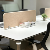 Furnitur Workstation Kantor Modern untuk 6 Orang, Meja Workstation Modular dengan Partisi Layar dan Kabinet Penyimpanan