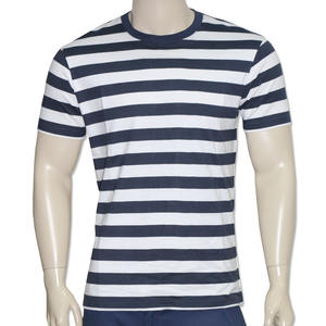 Camiseta a Rayas para Hombre 2026, Camiseta Informal de Calle con Rayas Blancas y Negras, Camiseta Superior - Product Image 1