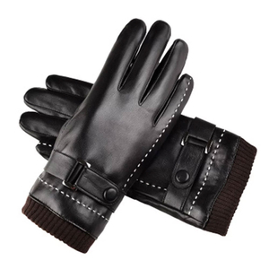 2025 nuevos guantes de moda de cuero cálidos de invierno de Color único/nuevo diseño precio de fábrica guantes de moda de cuero impresos con logotipo personalizado - Product Image 5