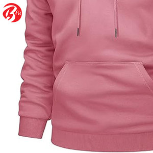 Pull à capuche en polaire 100% coton avec poche à la mode à manches longues thermique pour adultes vêtements d'hiver - Product Image 5