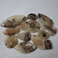 Cuarzo Cabujón Dendrítico Natural de Tigre, Cristal Curativo, Gema Suelta al por Mayor, Chakra Espiritual, Reiki, Ópalo Dendrítico en Bruto
