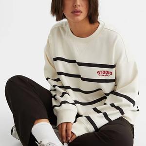 Sudaderas deportivas personalizadas de manga larga para mujer, sudaderas de cuello redondo de lana para mujer - Product Image 3